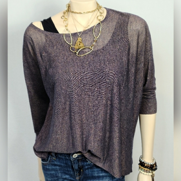 Club Monaco Sweaters - Club Monaco Purple Off The Shoulder Sweater SZ L